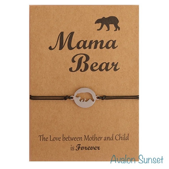 Mama Bear & Baby Bear Bracelet Set or 3 Family Mother’s Day Gift Son Daughter - Picture 3 of 4